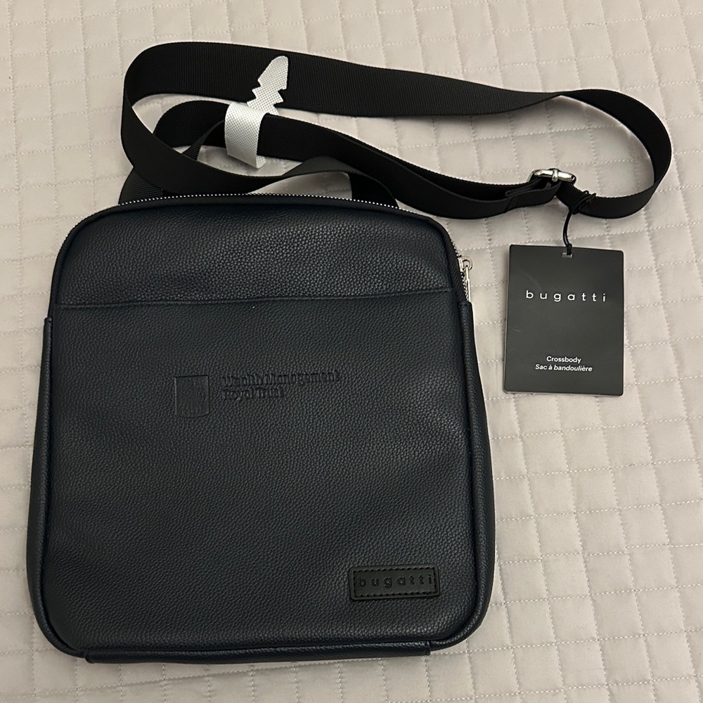 Bugatti black Messenger Bag for Men